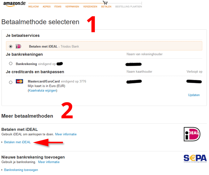 amazon ideal betalen
