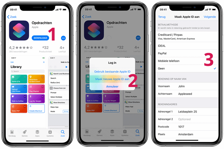 apple id aanmaken zonder creditcard