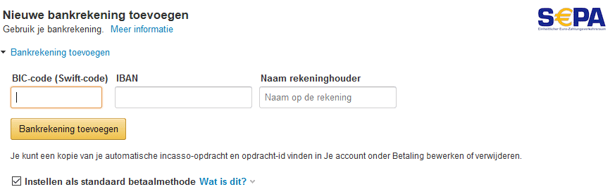 bankrekening koppelen amazon.de 